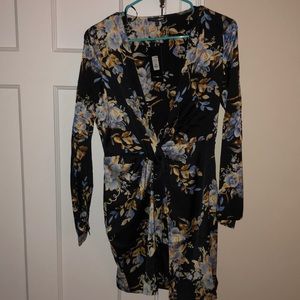 Black dress with flower details